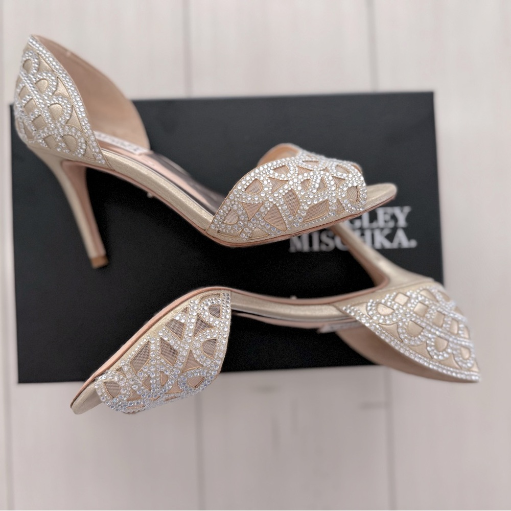 Badgley Mischka Harris Peep Toe d'Orsay Pumps, Size 7